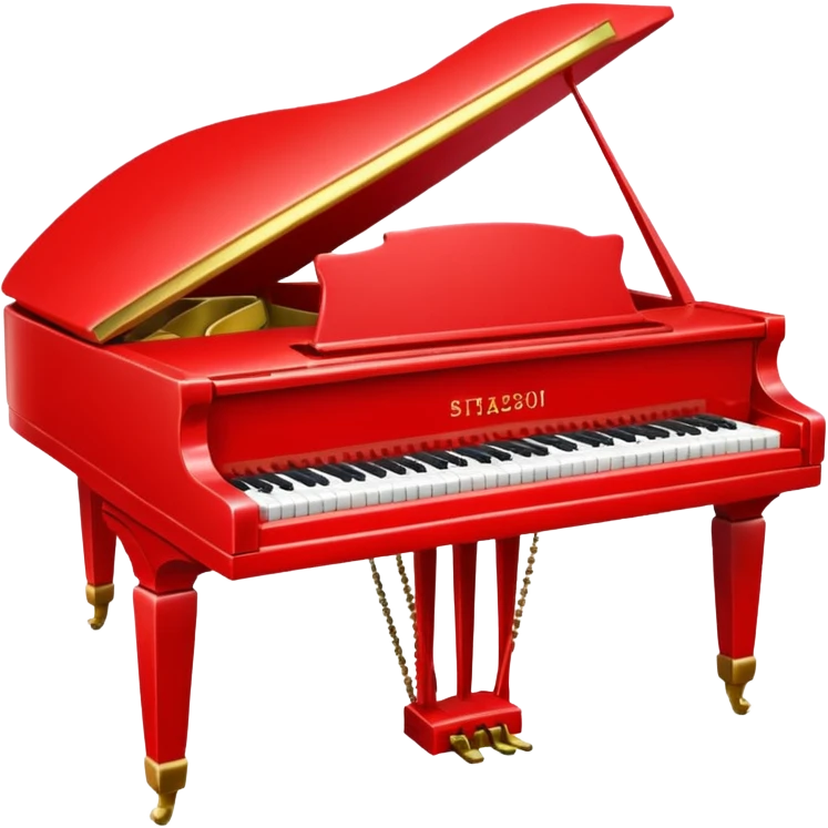 tiny red grand piano for emoji emoji