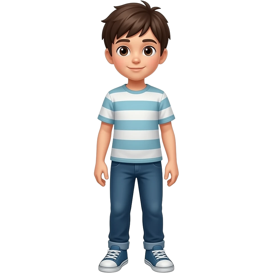 un niño de 12 años que se le vea todo el cuerpo emoji