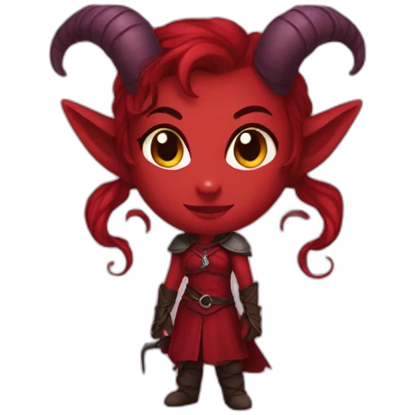 red female tiefling emoji