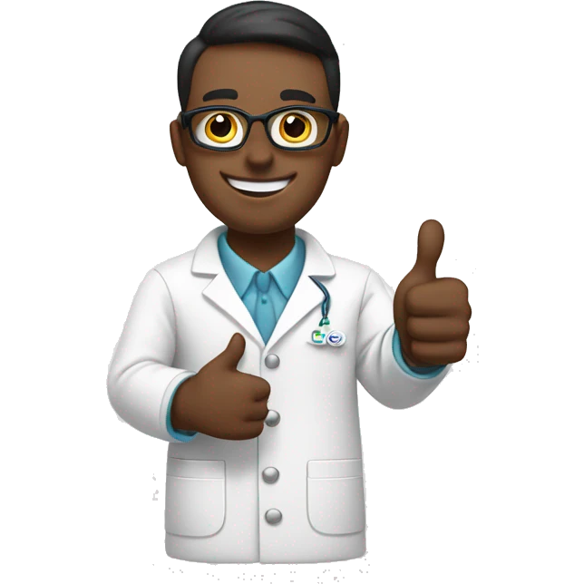 Pharmacist with thumbs up for success flow emoji