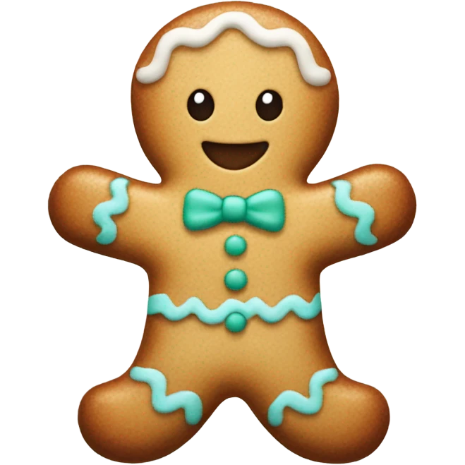 Pastel gingerbread man emoji