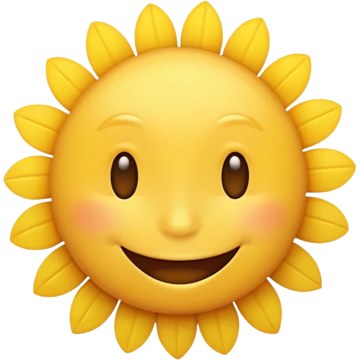 a sunshine emoji with a happy face emoji