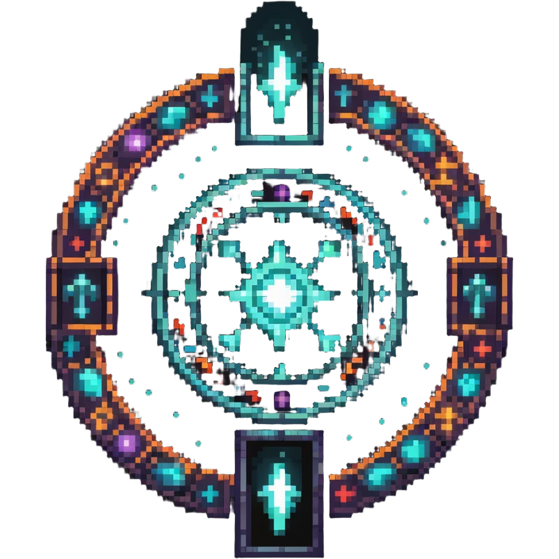 magical portal with sparkling light and mystic symbols emoji