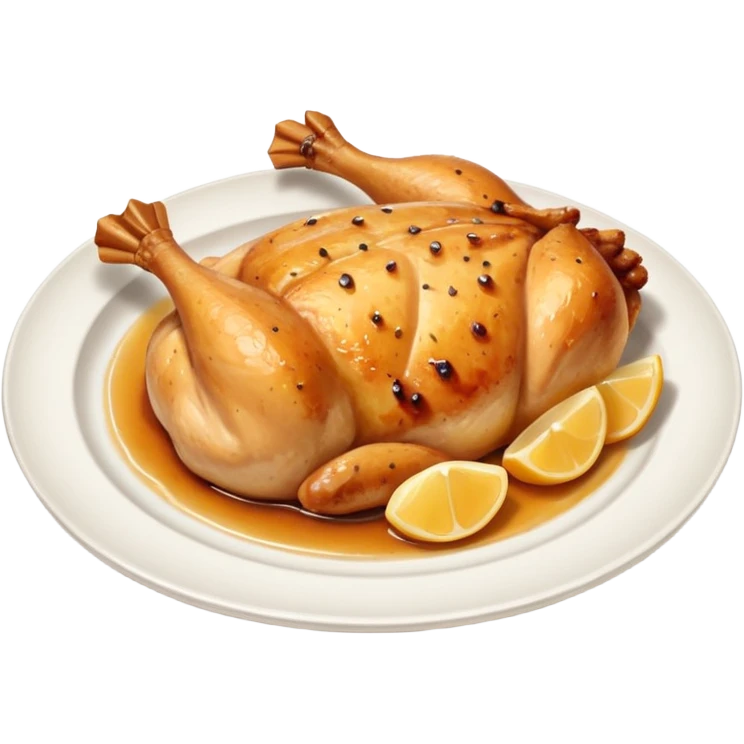 chicken breast on dish emoji
