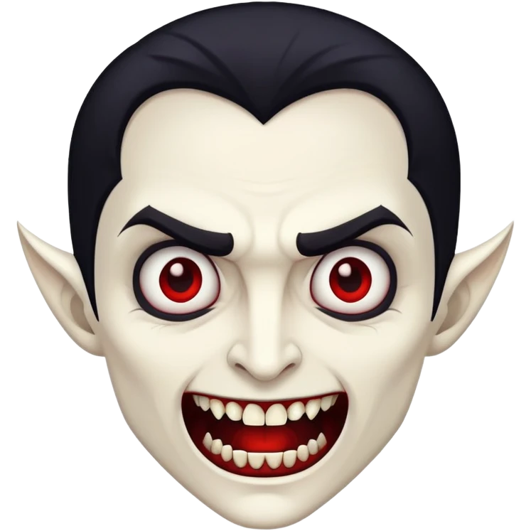 Vampire with large prominent fangs emoji