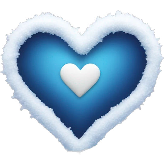 Heart in snow emoji