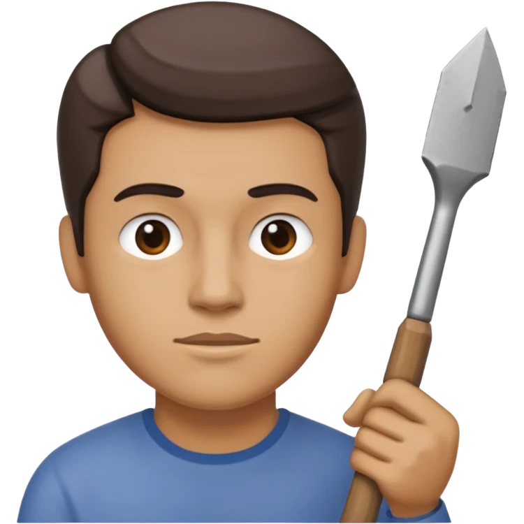 
half sculpture, with chisel, david emoji