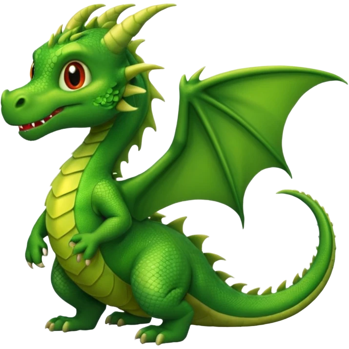 talking small green dragon emoji