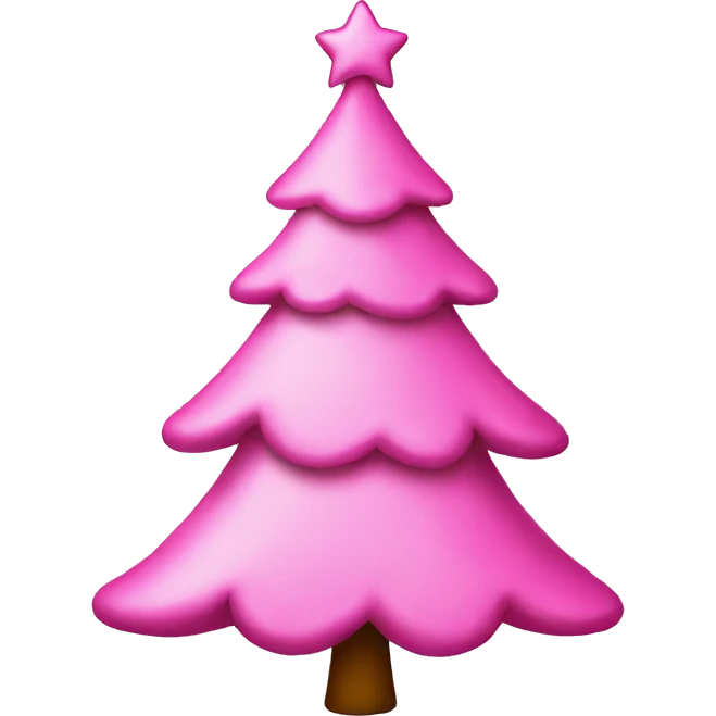 Pink christmas tree emoji