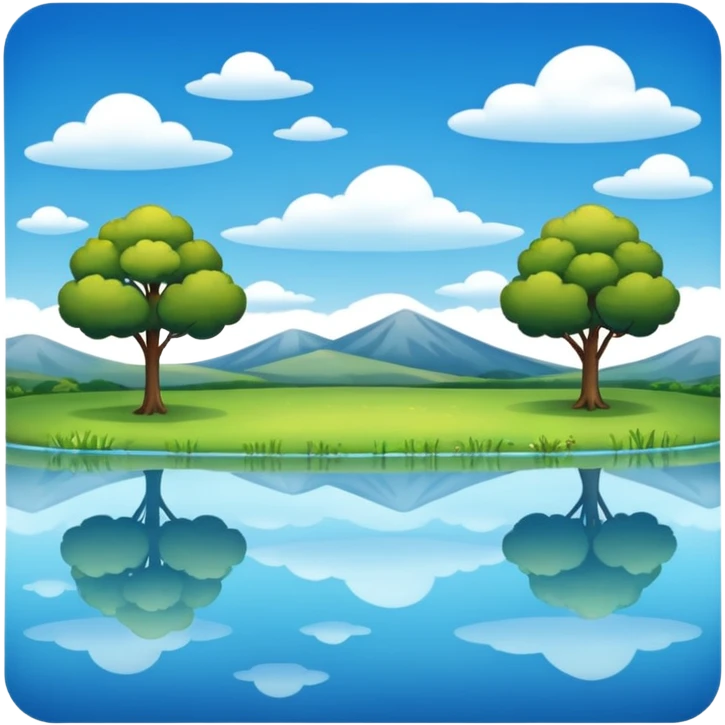A pond is a small, still body of water—usually smaller than a lake—often shallow enough for sunlight to reach the bottom in most areas. It can be natural, formed by springs or rainfall collecting in a low area, or man-made, like a farm or garden pond. emoji