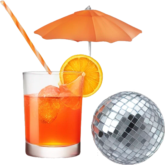 Aperol with Disco Ball  emoji