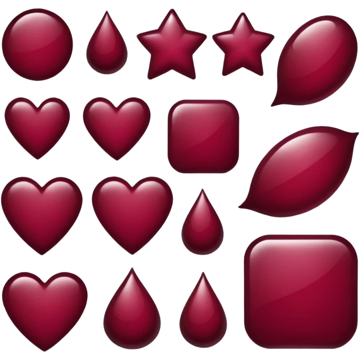 бордовый стикер пак emoji