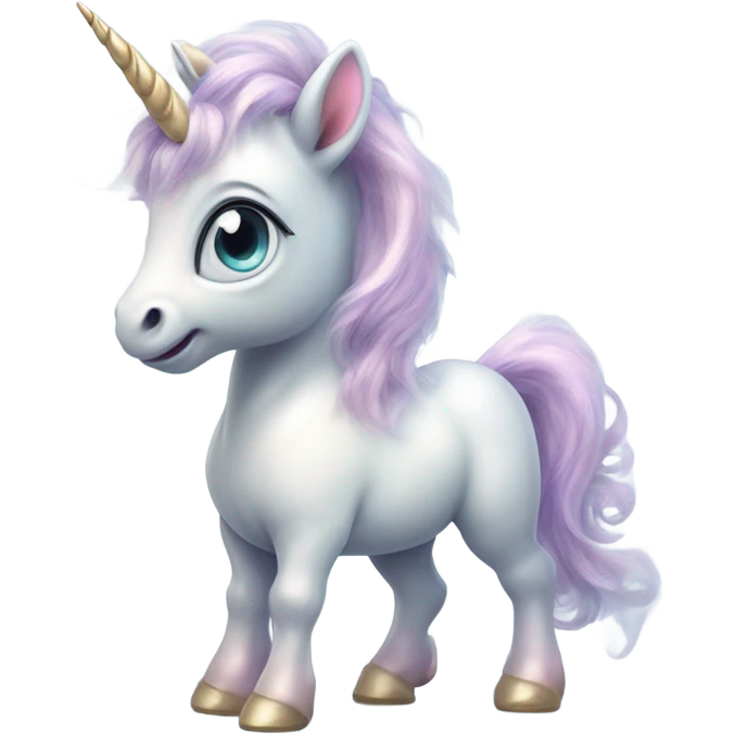 Super cute realistic baby unicorn  emoji
