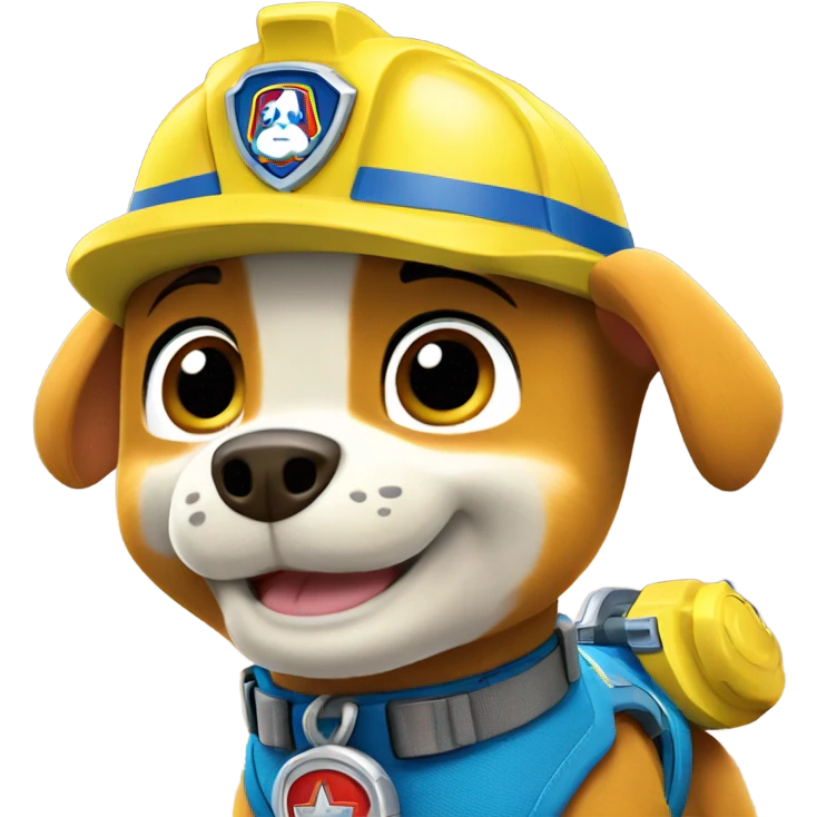 Paw patrol rubble  emoji