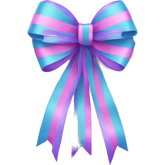 cute bow with long ribbons  emoji