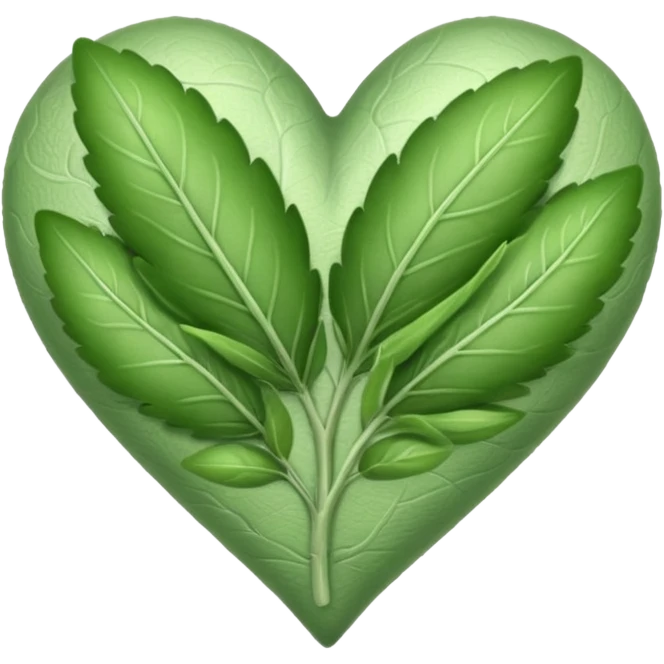 green sage heart emoji