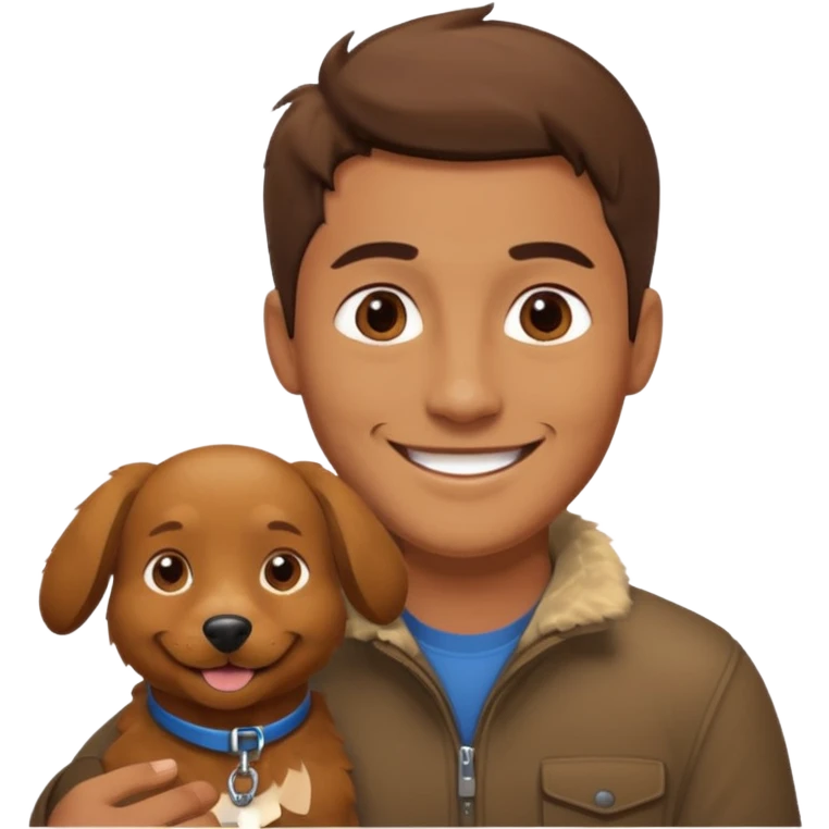 Man with dog emoji
