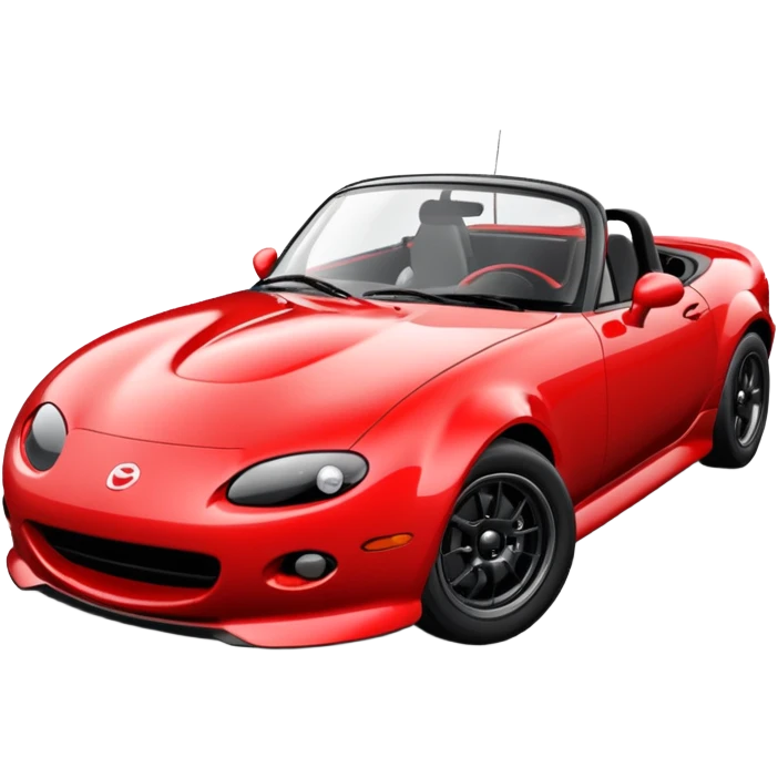 True red miata mx5 racing car emoji