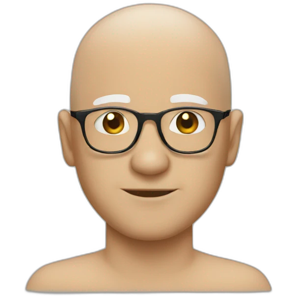 bald white men with glasses emoji