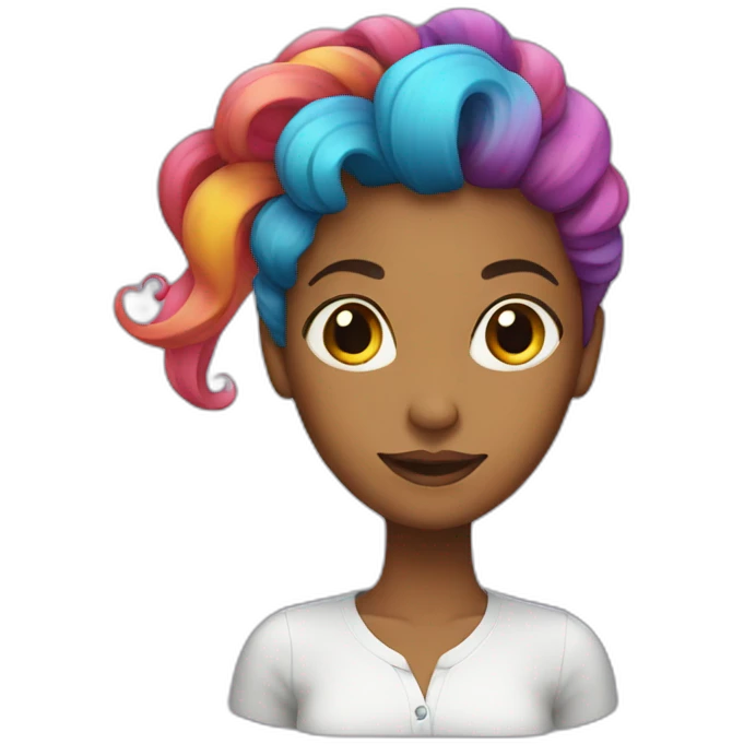 Colorful-Hair-Woman emoji