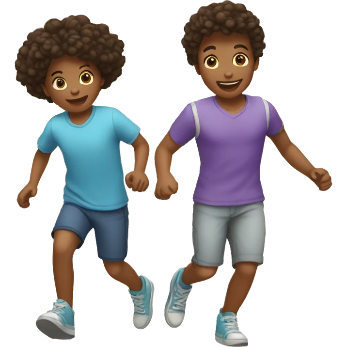 three kids playing together emoji