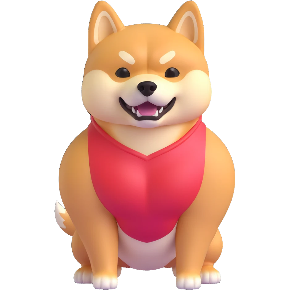shiba inu with muscles emoji