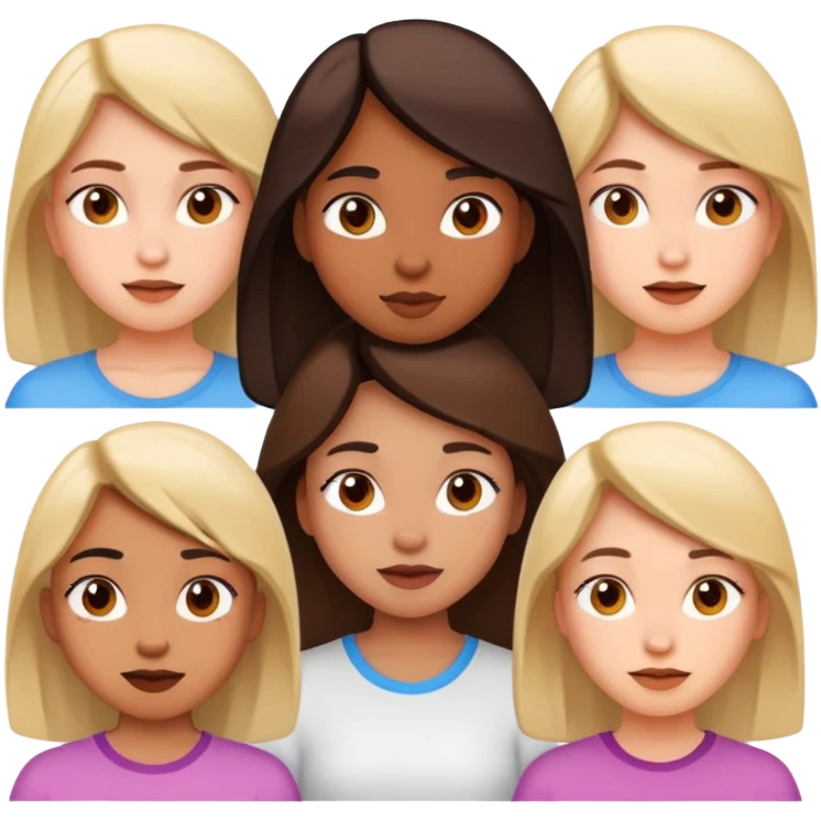 nena con diferentes expresiones emoji