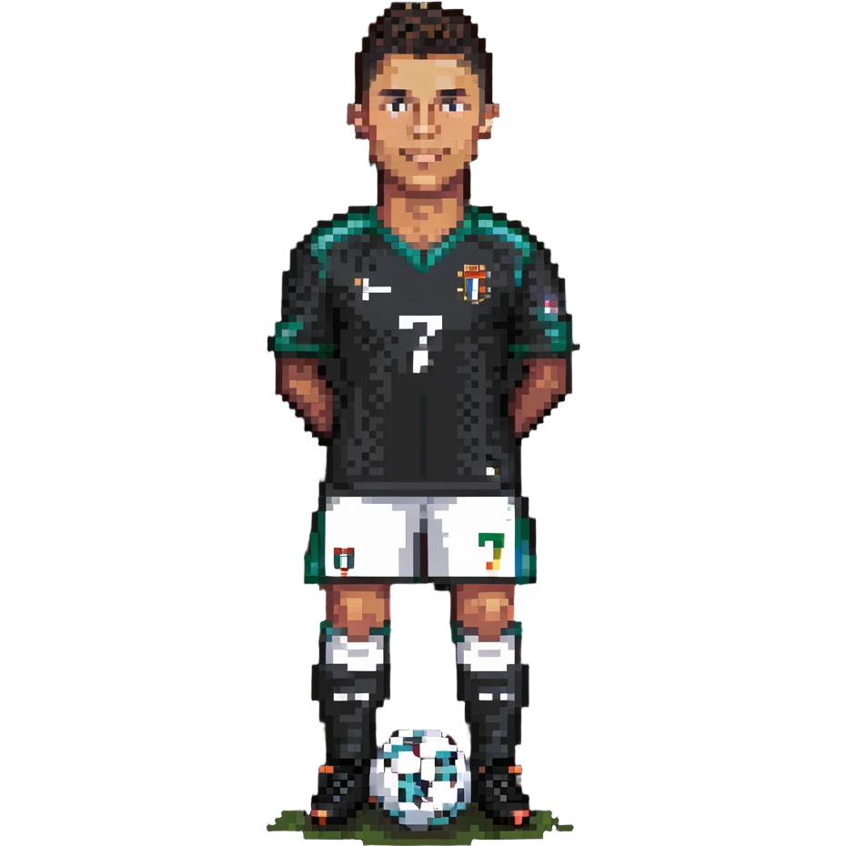 Cristiano Ronaldo in football uniform emoji