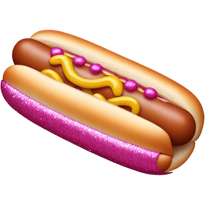 Pink glittery hot dog  emoji