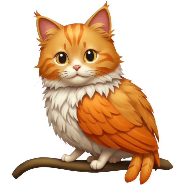 a cat in a bird shape whole cat bird emoji