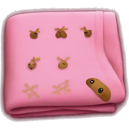 cute christmas pink blanket emoji