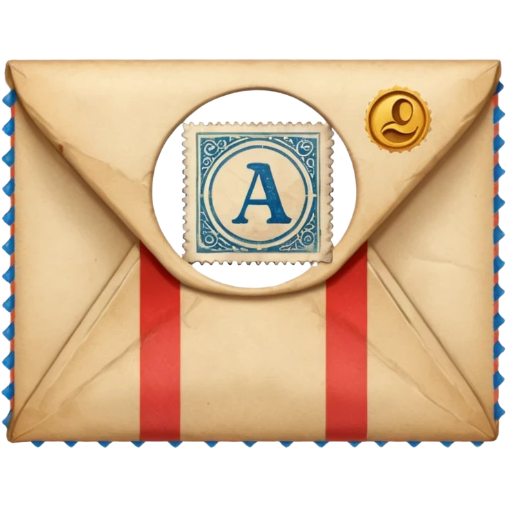 Letter with stamp on it emoji