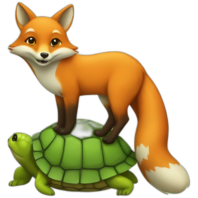 a fox with a turtle emoji