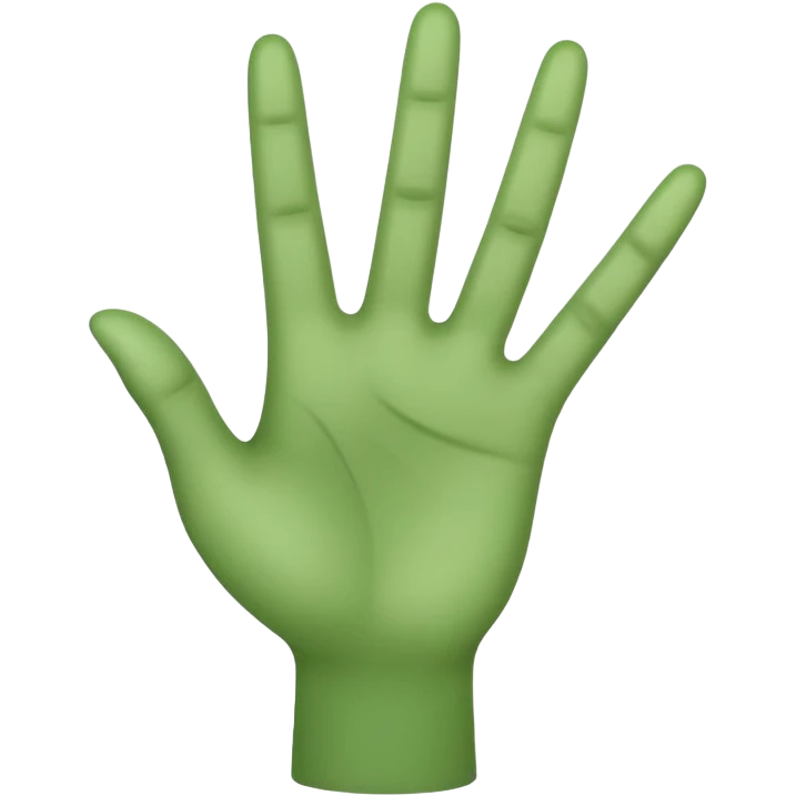 create green hand shows like  emoji