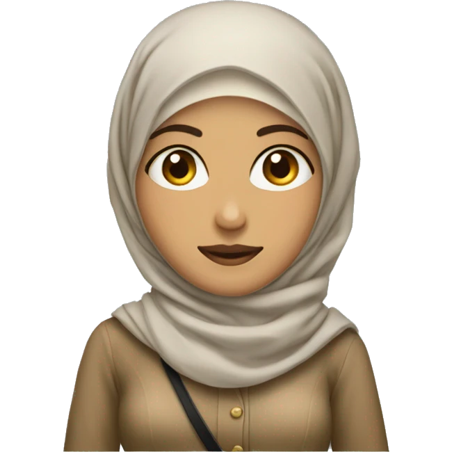 Hijabi Girl with a polene bag  emoji