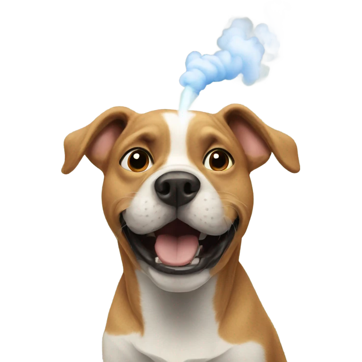 Dog vaping emoji