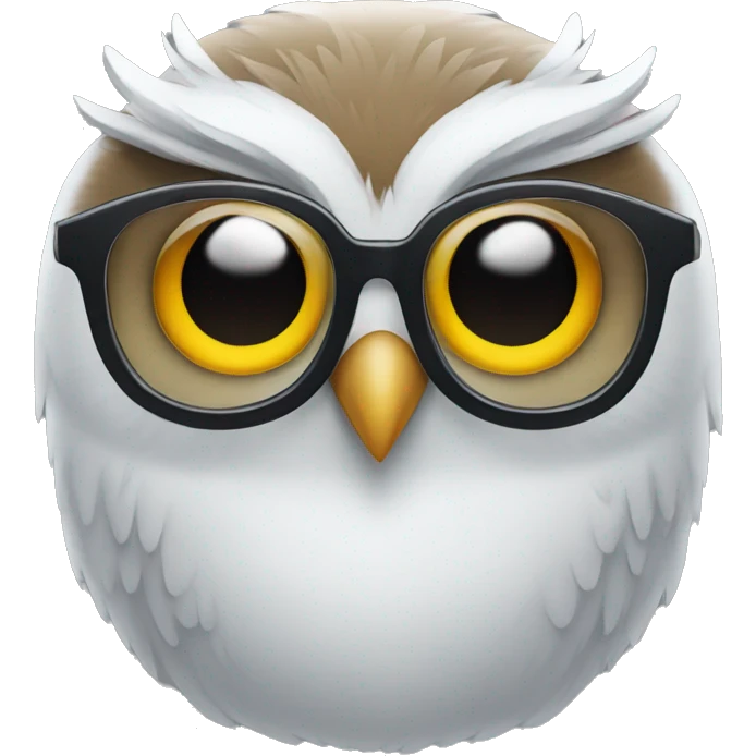 Owl with glasses emoji