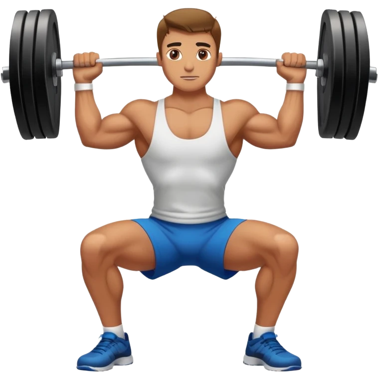 person lifting weights in a gym emoji