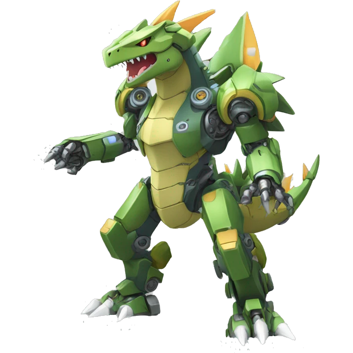 Mechanical Tyranitar-Charizard-Medabot-Mecha full body emoji