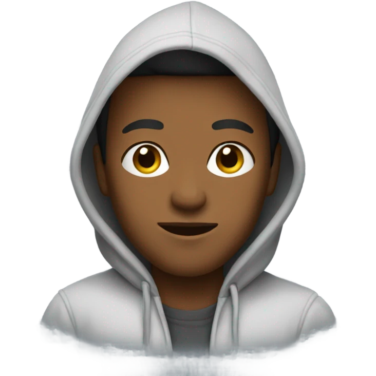 Beau wearing a hoodie emoji
