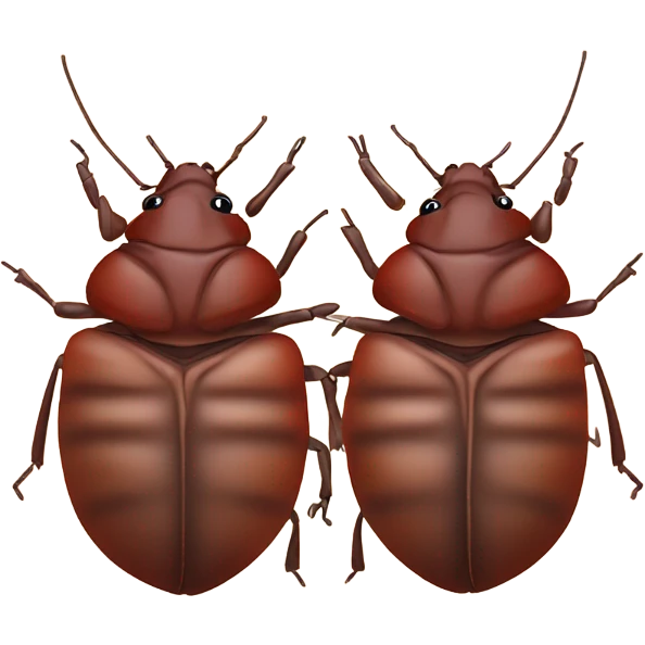 two bed bugs kissing emoji
