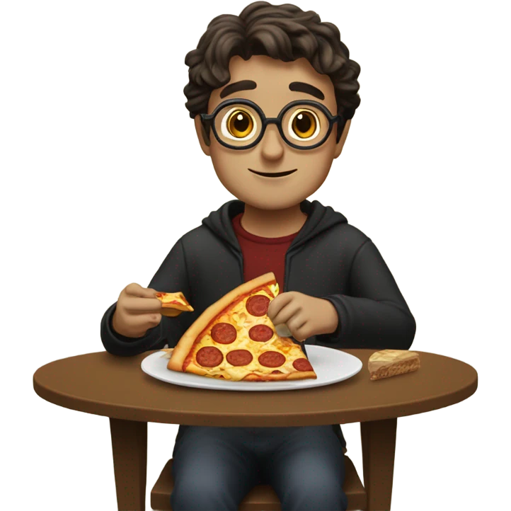 Harry Potter eating pizza  emoji