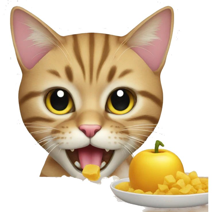Cat eat emoji
