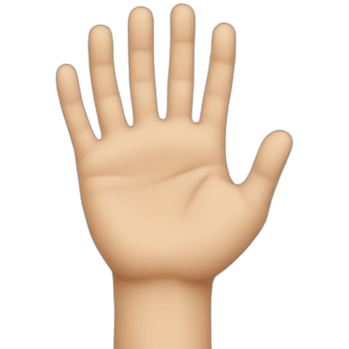 hand wave emoji