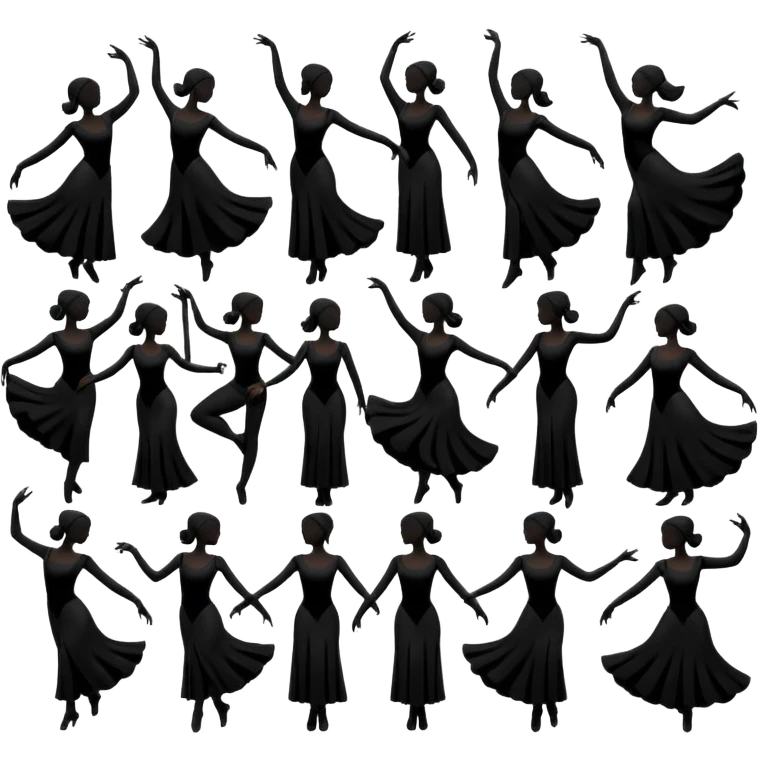 Shadow Dancers give only shadow dancing and i need 5 different  emoji