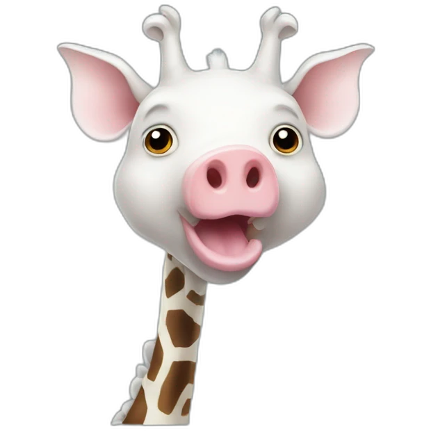 A Ghost of a giraffe pig emoji