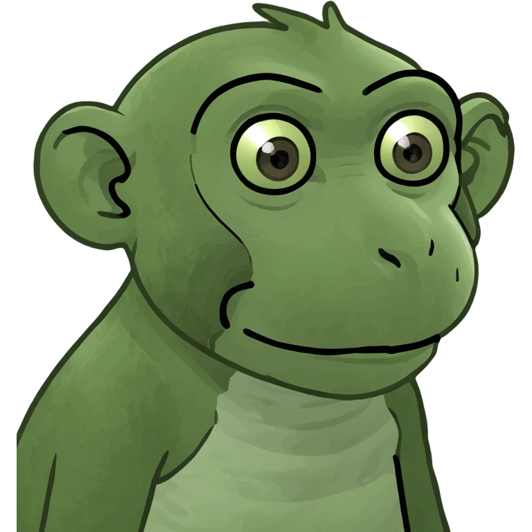 Monkey thinking emoji