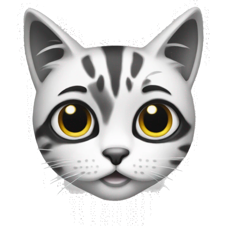 CAT black and white  emoji