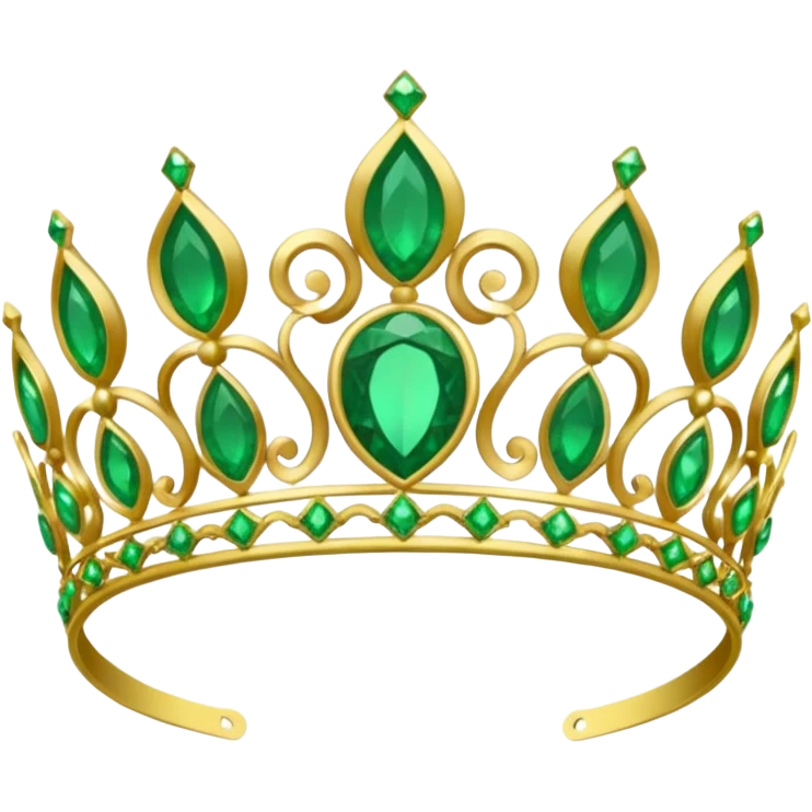 Create me a detailed green Tiara that says Co-Owner Lia emoji