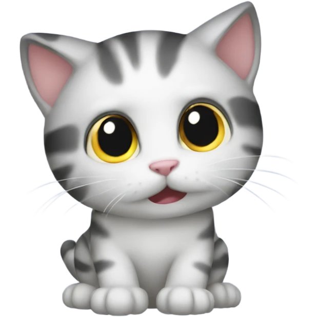 Kitty being shy emoji